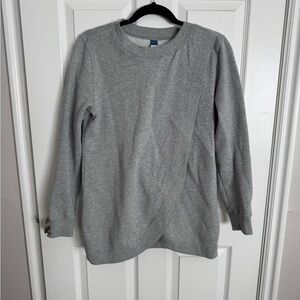 Maternity Nursing Breastfeeding Crossover Sweatshirt 100% Cotton